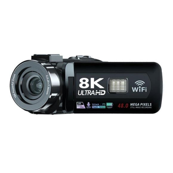 Handheld digital camera with 3.0-inch HD touch screen, 6400W 8K photo. - Picture 2 of 8